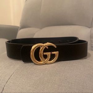 Gucci Belt Black with Gold Hardware